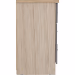Nevada 3 Drawer Chest Grey Gloss/Light Oak Effect Veneer - Additional view 10