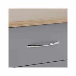 Nevada 3 Drawer Chest Grey Gloss/Light Oak Effect Veneer - Additional view 6