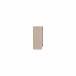 Nevada 5 Drawer Narrow Chest Grey Gloss/Light Oak Effect Veneer