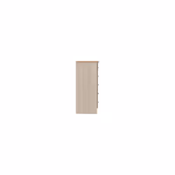 Nevada 5 Drawer Narrow Chest Oyster Gloss/Light Oak Effect Veneer
