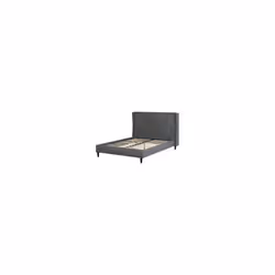 Amelia Metal Bed Frame Dark Grey Fabric