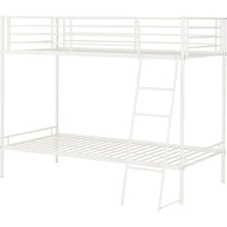 Seconique Brandon Bunk 90 x 190 UK 3ft Single White Metal Bunk Bed Frame