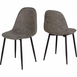 Seconique Athens Black Metal Frame Dining Table - Concrete Effect Top