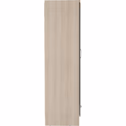 Nevada Mirrored 2 Door 1 Drawer Wardrobe Grey and Oak Effect - Additional view 6