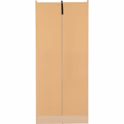 Nevada Mirrored 2 Door 1 Drawer Wardrobe Grey and Oak Effect - Additional view 7