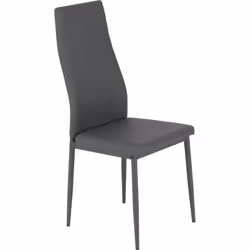 Seconique Abbey Clear Glass Dining Table & 4 Grey Faux Leather Chairs Set - Additional view 5
