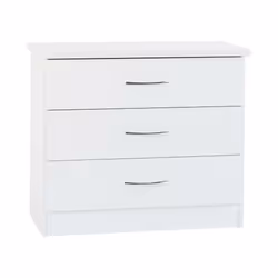 Nevada 3 Drawer Chest White Gloss - Additional view 4