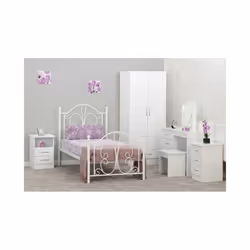 Nevada 3 Drawer Chest White Gloss - Additional view 6