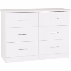 Nevada 6 Drawer Chest White Gloss