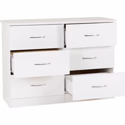 Nevada 6 Drawer Chest White Gloss - Additional view 5