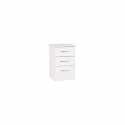 Nevada 2 Drawer Bedside White Gloss