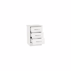 Nevada 2 Drawer Bedside White Gloss