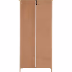 Vermont 2 Door Wardrobe in White and Grey Hanging Rail Storage Hinged