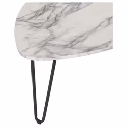 Trieste Coffee Table White Marble Effect Black Legs