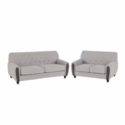 Chester 3 Plus 2 Seater Sofa Upholstered in Grey Fabric 2 Man Del