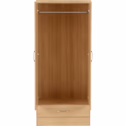 Nevada Bedroom Furniture Range - Sonoma Oak Effect - 2 Door 1 Drawer Wardrobe