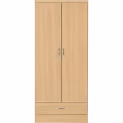 Nevada Bedroom Furniture Range - Sonoma Oak Effect - 2 Door 1 Drawer Wardrobe