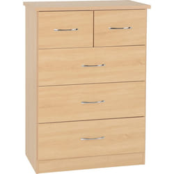 Nevada Bedroom Furniture Range - Sonoma Oak Effect - 3+2 Drawer Chest