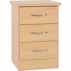 Nevada Bedroom Furniture Range - Sonoma Oak Effect - 3 Drawer Bedside