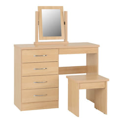 Nevada Bedroom Furniture Range - Sonoma Oak Effect - 4 Drawer Dressing Table