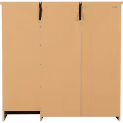 Nevada 5 Drawer 1 Door Low Wardrobe Grey Gloss and Light Oak Effect Veneer - Additional view 6