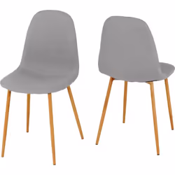 Barley Set of 4 Dining Chairs in Grey Fabric