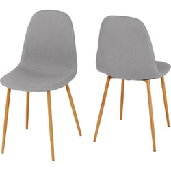 Barley Set of 4 Dining Chairs in Grey Fabric