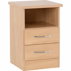 Nevada Bedroom Furniture Range - Sonoma Oak Effect - 2 Drawer Bedside