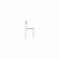 Riley Chair Light Oak Effect Veneer With White Metal Legs