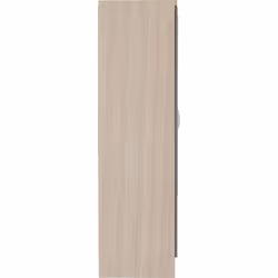 Nevada 6 Door 2 Drawer Mirrored Wardrobe in Grey Gloss and Oak Effect Finish