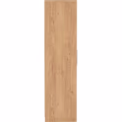 Seville 4 Door 2 Drawer Wardrobe White Gloss and Oak Effect Hanging Rail Shelves