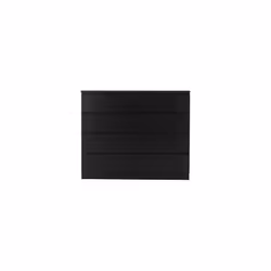 Malvern 8 Drawer Chest of Drawers in Black Finish Recessed Handles Metal Runners