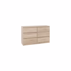 Malvern 6 Drawer Chest of Drawers in Sonoma Oak Effect Recessed Handles