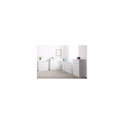 Malvern 6 Drawer Chest of Drawers in White Recessed Handles Metal Runners - Additional view 6