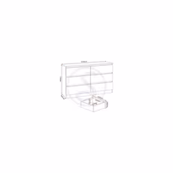 Malvern 6 Drawer Chest of Drawers in White Recessed Handles Metal Runners - Additional view 7