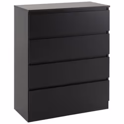 Malvern  Chest Of 4 Drawer In Black Finish
