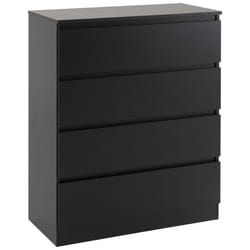 Malvern  Chest Of 4 Drawer In Black Finish