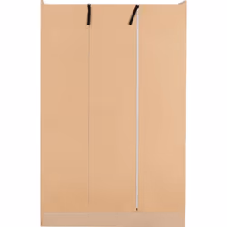 Nevada 3 Door 2 Drawer  Mirrored Wardrobe Rustic Oak Effect