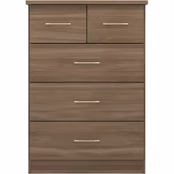Nevada 3+2 Drawer Chest Rustic Oak Effect 5 Drawers