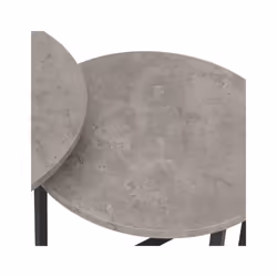 Athens Round Nest of Tables Concrete Effect/Black - Additional view 7