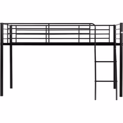 Kora Mid Sleeper Metal Bed Frame in Black Finish fits  3ft Single Mattress