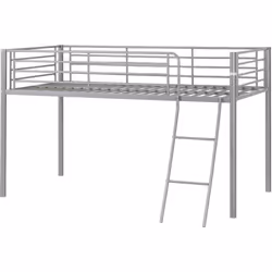 Kora Mid Sleeper Metal Bed Frame in Silver Finish fits  3ft Single Mattress