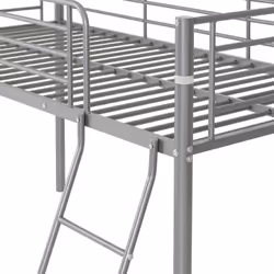 Kora Mid Sleeper Metal Bed Frame in Silver Finish fits  3ft Single Mattress