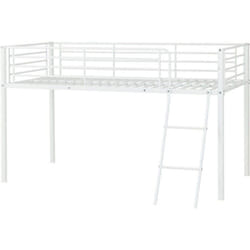 Kora Mid Sleeper Metal Bed Frame in White Finish fits  3ft Single Mattress