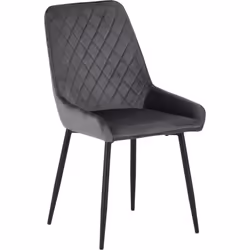 Avery LUXE Grey Velvet Dining Chair x2 Velvet Fabric Priced per Pair