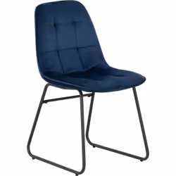 Lukas Chair Sapphire Blue Velvet Fabric Dining Chair x2 Priced Per Pair