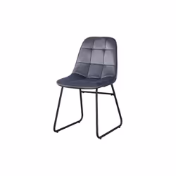 Lukas Chair Grey Dining Chair x2 Velvet Fabric Priced per Pair