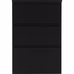 Pair of 2 x Malvern 3 Drawer Bedside in Black Finish