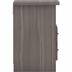 Nevada Bedside 2 Drawer in Black Wood Grain Effect Metal Runners Handles