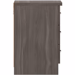 Seconique Nevada 3 Drawer Bedside, Engineered, Black Wood Grain, W D 400mm x H 610mm
